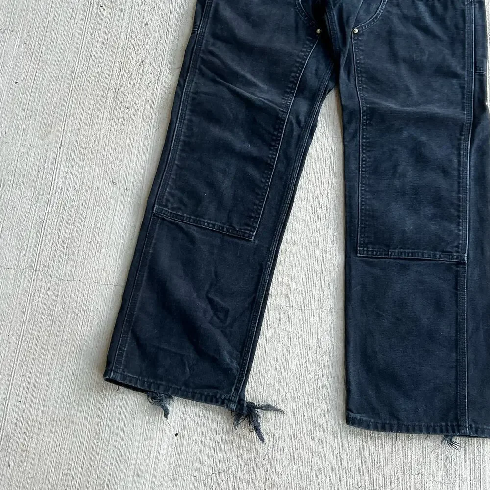 Carhartt faded black double knee work wear carpenter pants